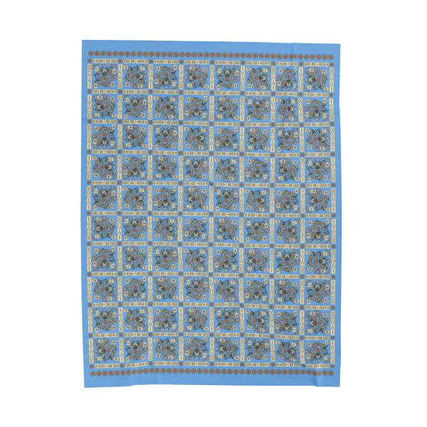 Light Blue Velveteen Plush Blanket
