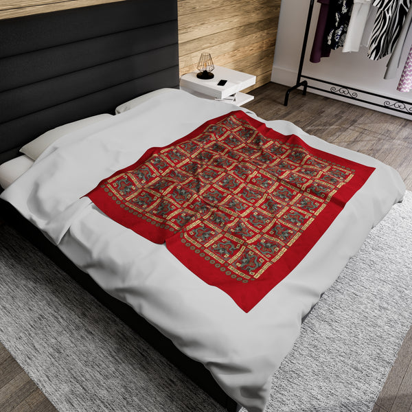 Red Velveteen Plush Blanket