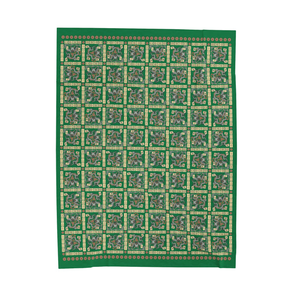 Green Velveteen Plush Blanket