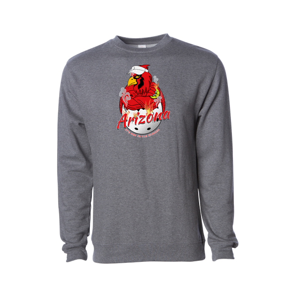 Arizona Cardinal in Flames Pickleball Sweatshirt