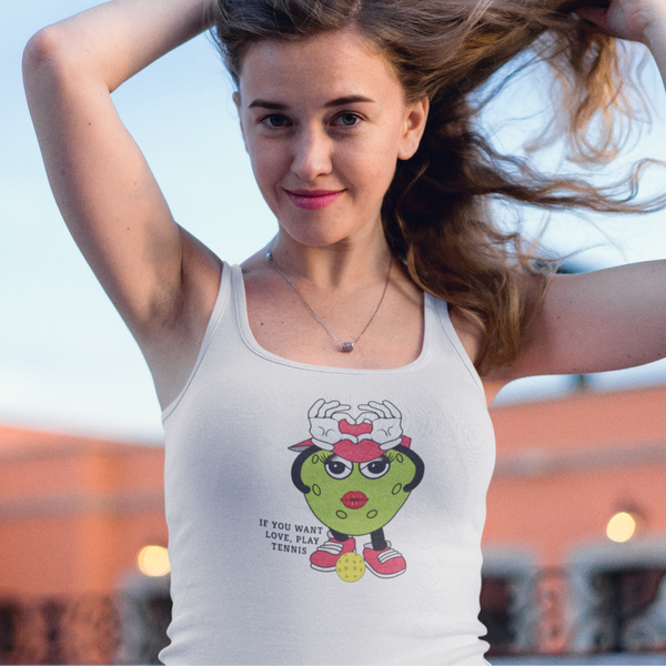 If you want love, play Tennis Pickleball Tank Top