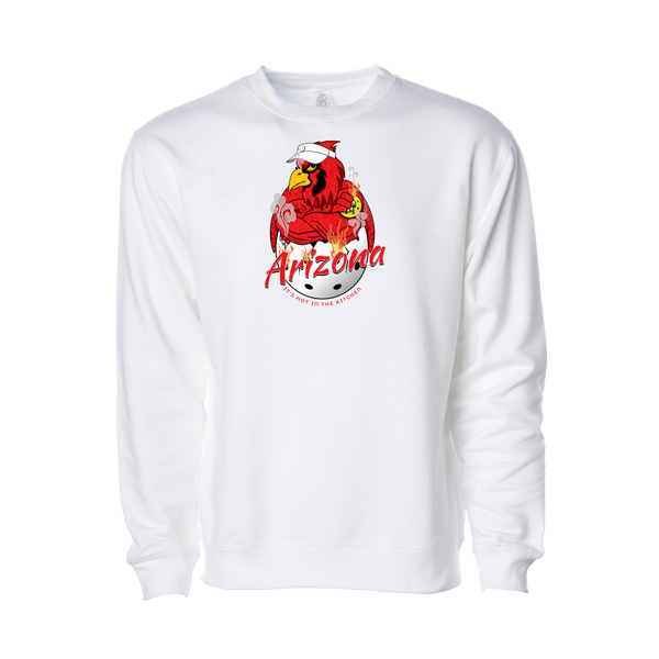 Arizona Cardinal in Flames Pickleball Sweatshirt