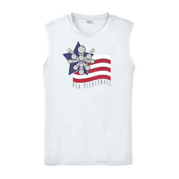 USA Exploding Pickleball Flag Tank Top