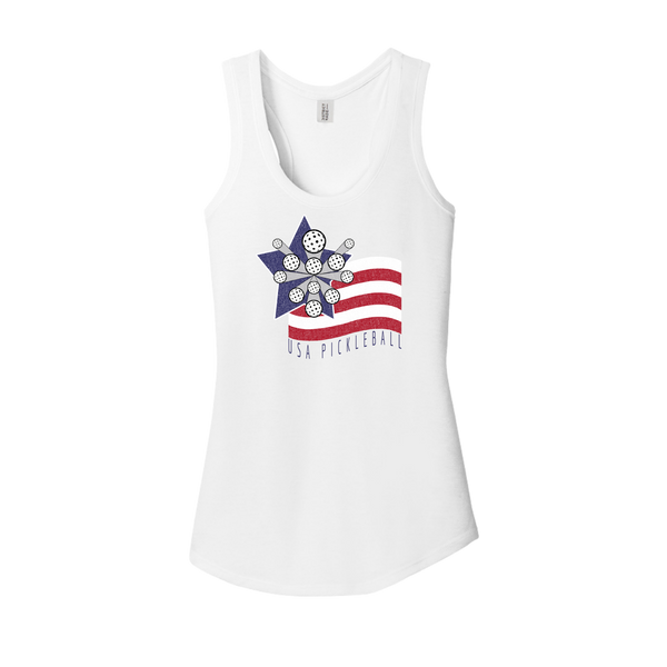 USA Exploding Pickleball Flag Tank Top