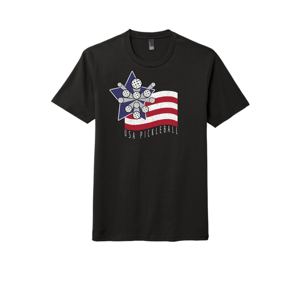 USA Exploding Pickleball Flag T-Shirt