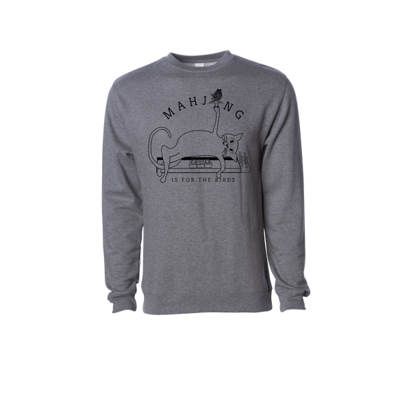 "Mahjong is for the Birds" Skinny Cat Sweatshirt