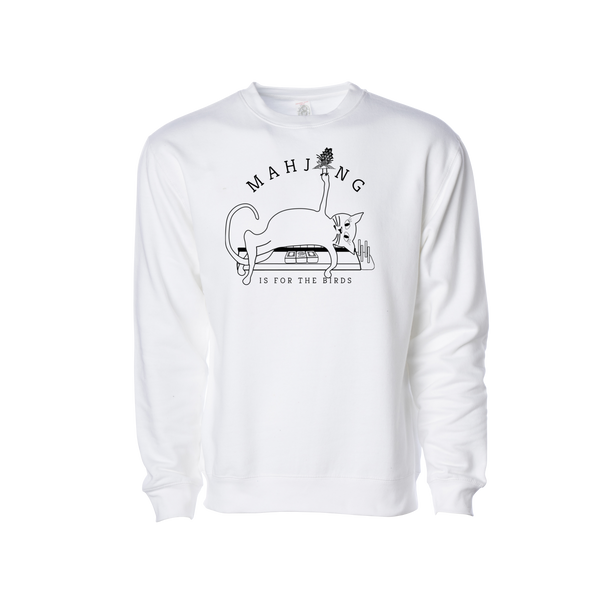 "Mahjong is for the Birds" Skinny Cat Sweatshirt