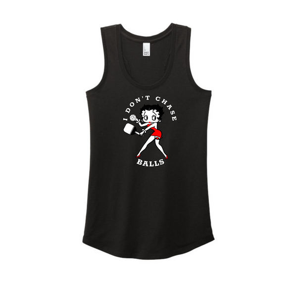 "I Don't Chase Balls" Betty Boop Pickleball Tank Top